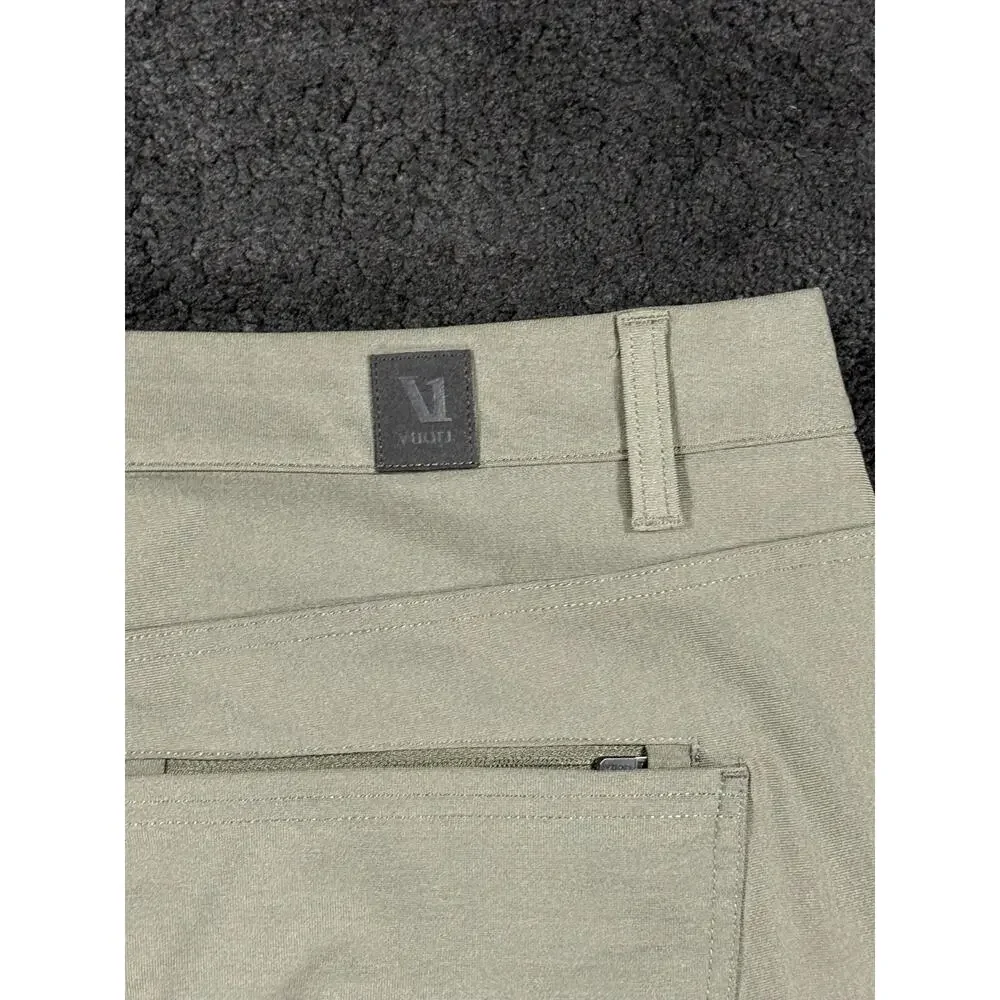Vuori Pants Mens 38x28 Green Meta Stretch Performance Athletic Travel Golf